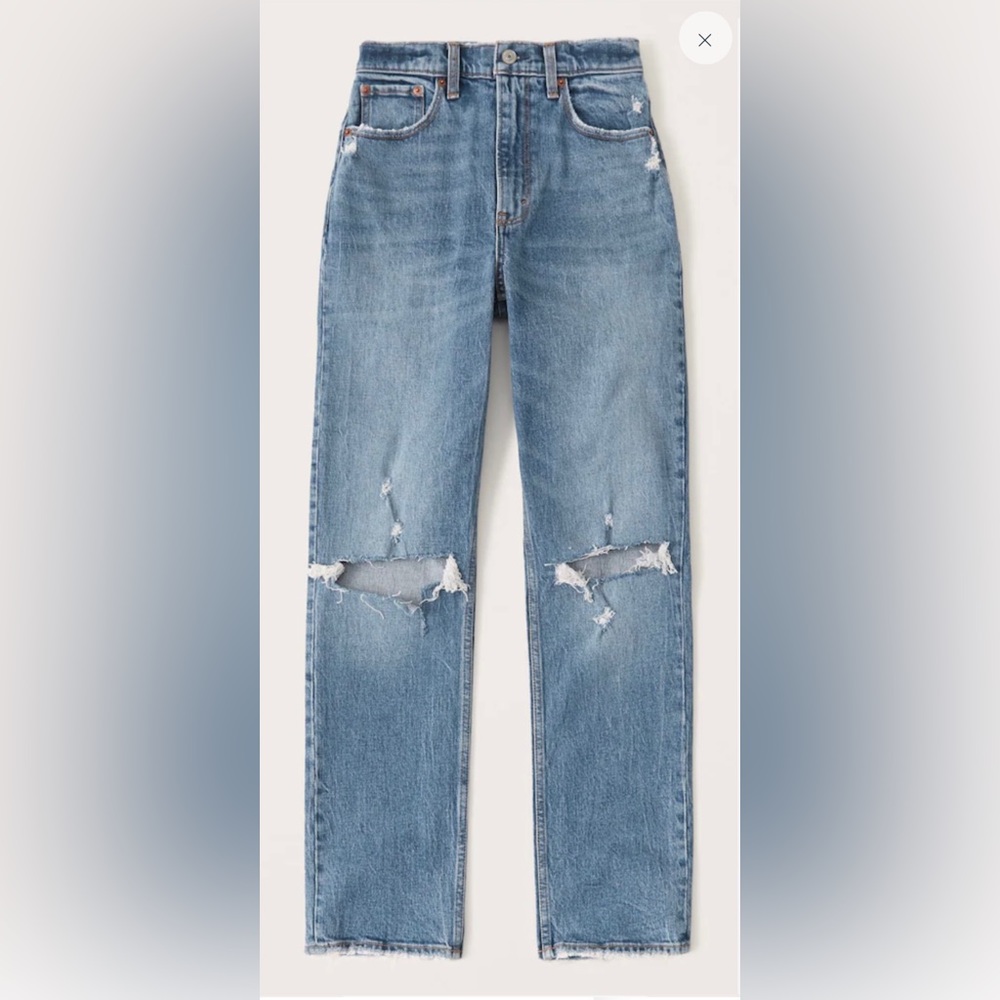 Abercrombie ultra high rise 90’s straight jeans
